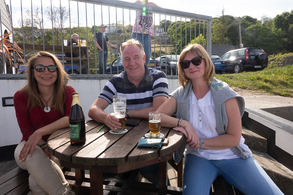 French hiker, Irish Pub owner (another island) and companion