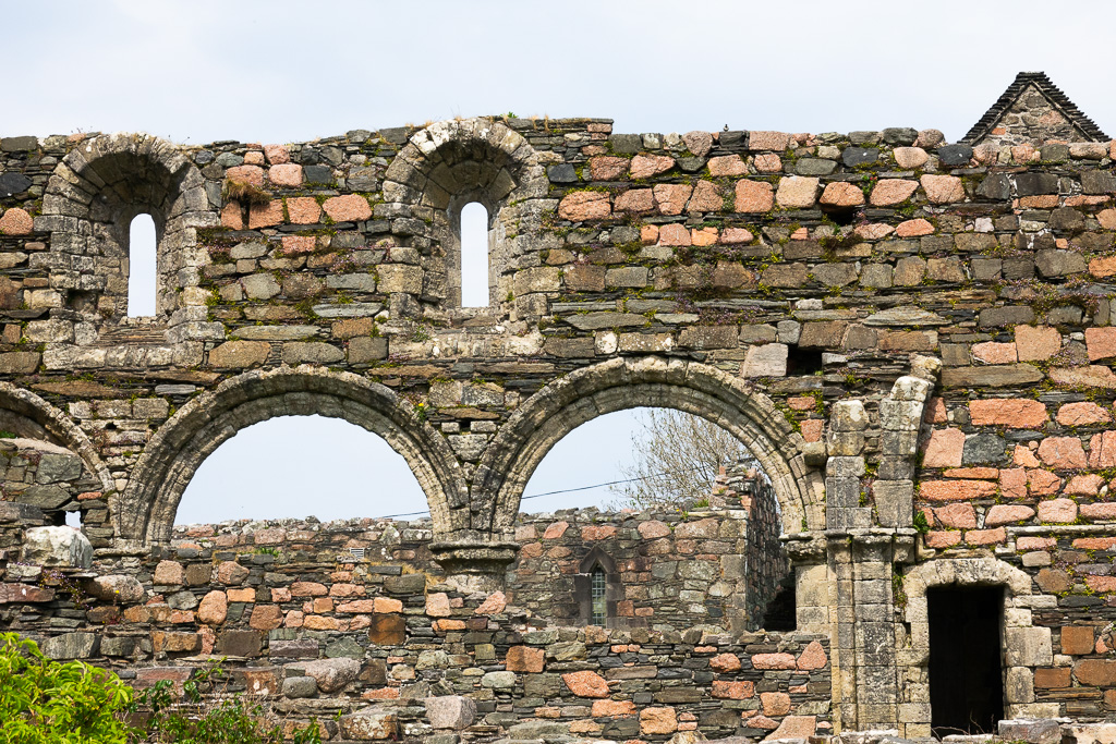 Section of wall of 9th century abbey on Iona