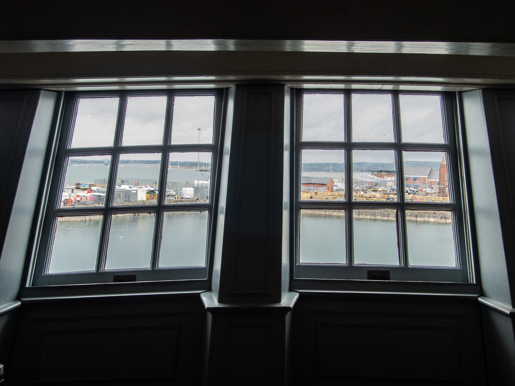 Stern View From Captains Cabin on HMS Victory