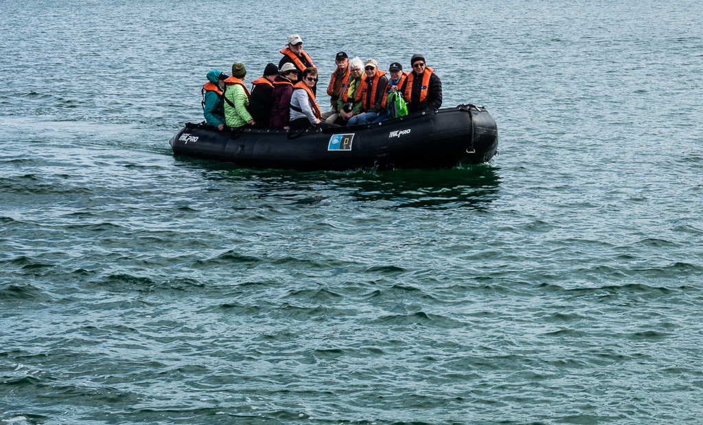 One group on way to shore.